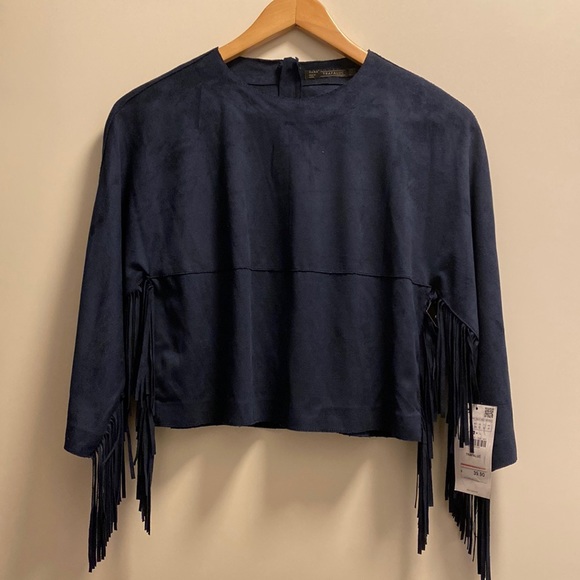 Zara Tops - Zara Trafaluc Suede Fringe top